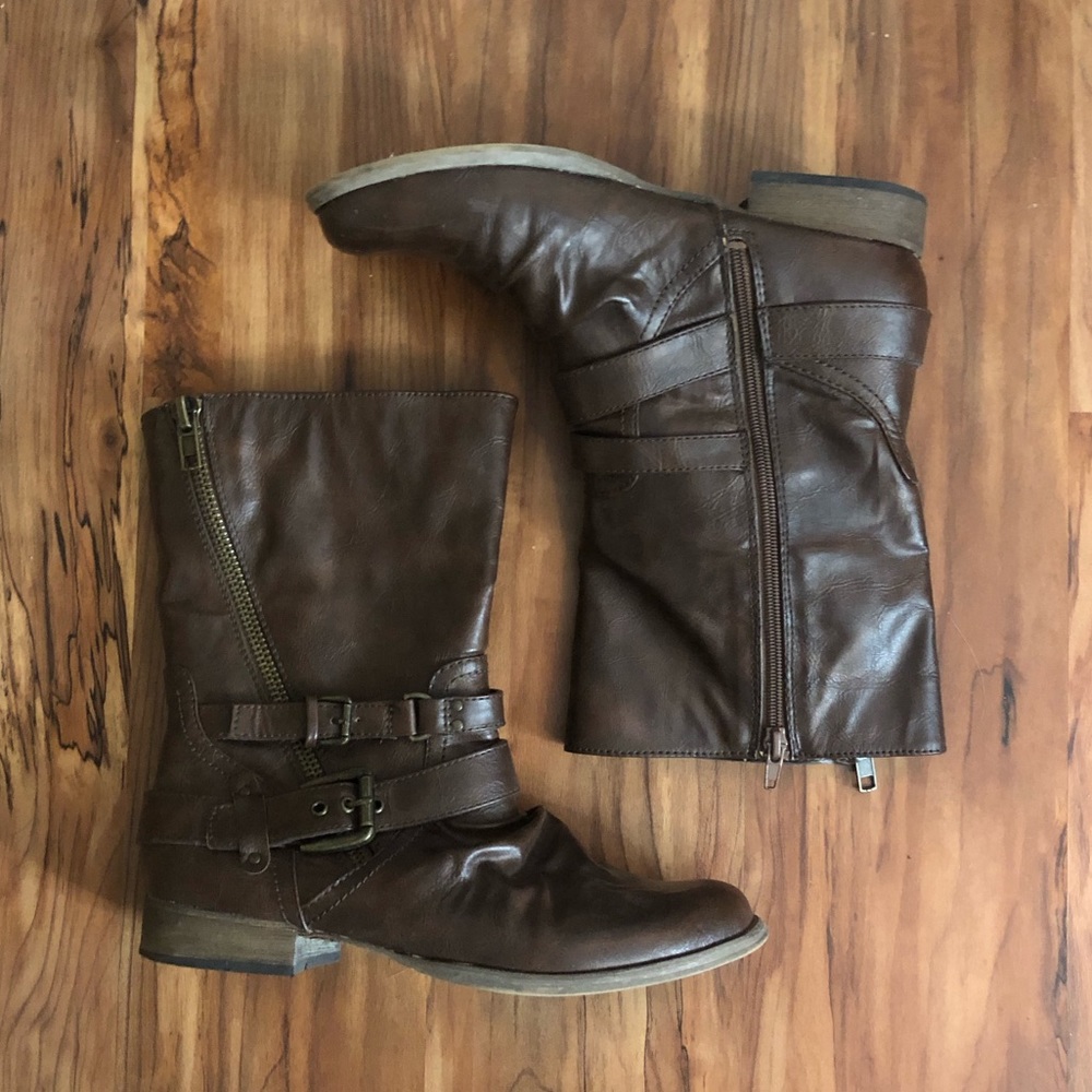 Carlos Mid Calf Leather Boots